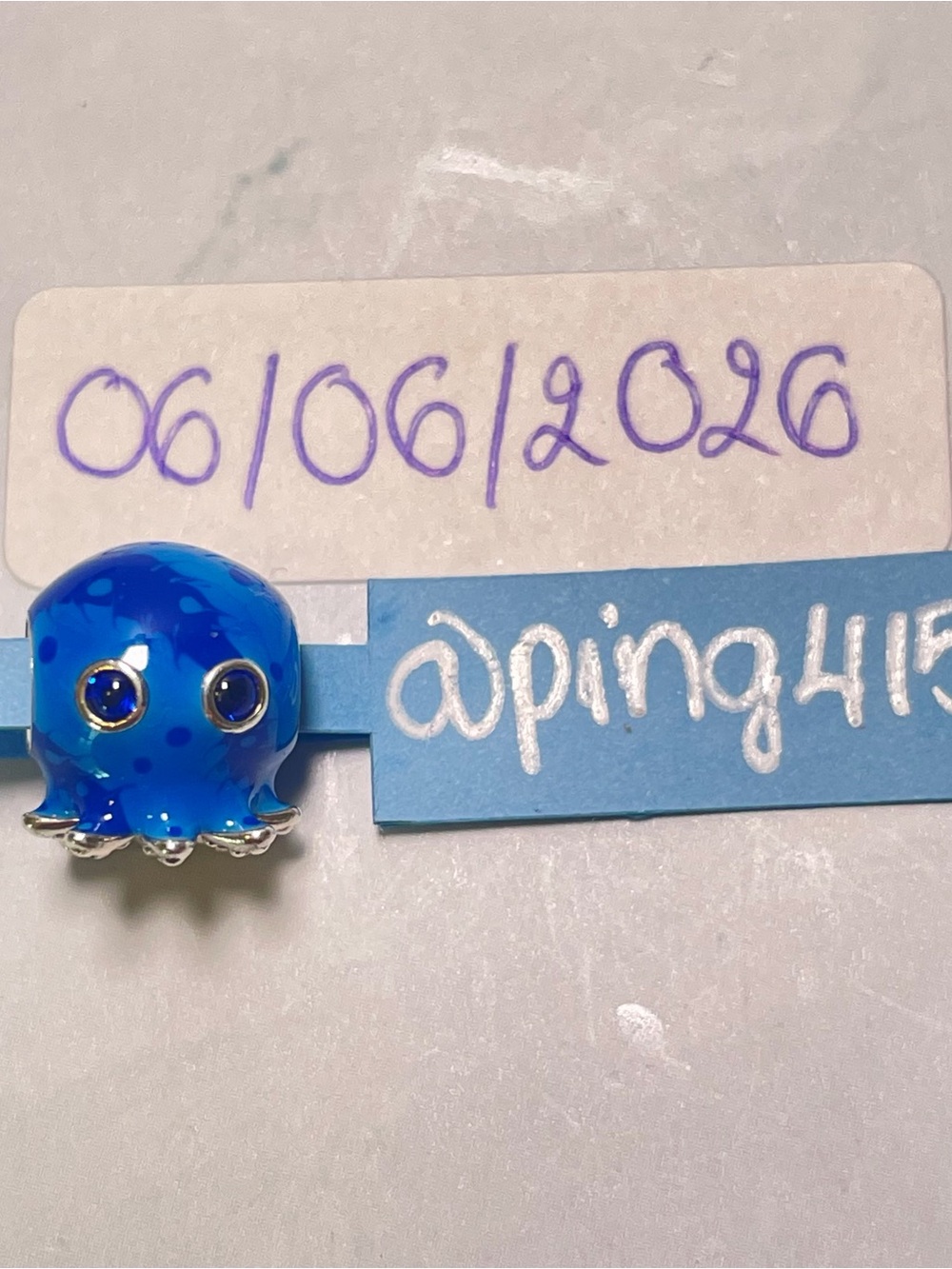 Pandora Ocean Bubbles & Waves Octopus charm - Picture 13 of 14